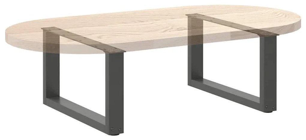 Pés para mesa de centro em forma de U, 2 peças, antracite, 60x(30-31)