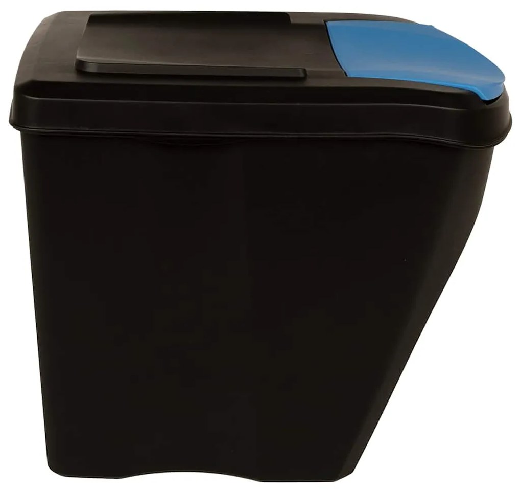 Caixotes do lixo empilháveis 3 pcs 75 L antracite