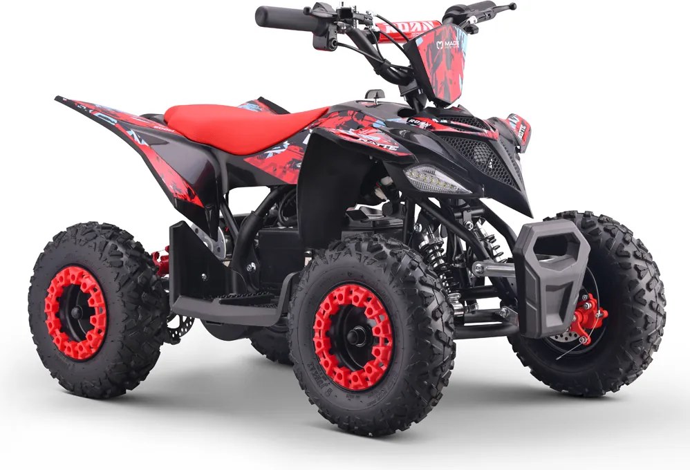MINI MOTO 4 PARA CRIANÇAS 800W Ratte COM LIMITADOR 3 Posições Vermelho