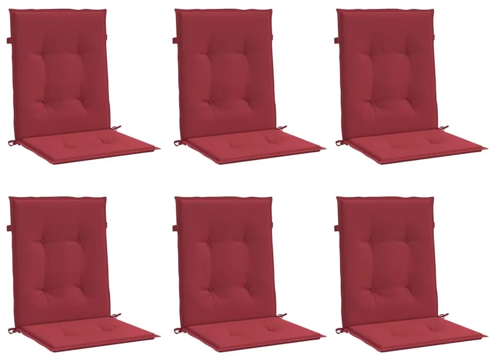Almofadões lombares cadeiras jardim 6pcs oxford vermelho tinto