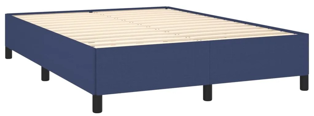 Estrutura de cama sem colchão 140x200 cm tecido azul