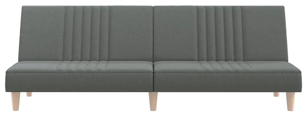 Sofá-cama tecido cinzento-escuro