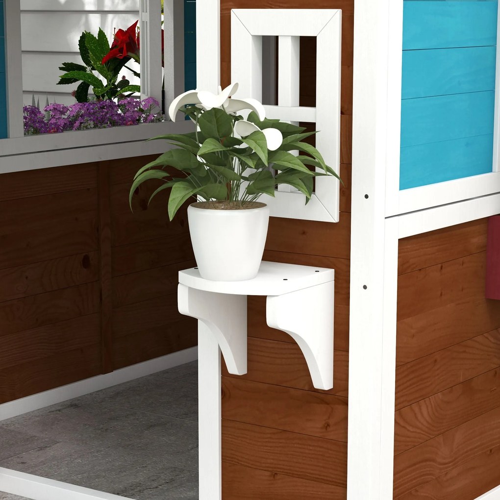 Casa de Brincar Infantil para Jardim Casa de Madeira para Crianças com