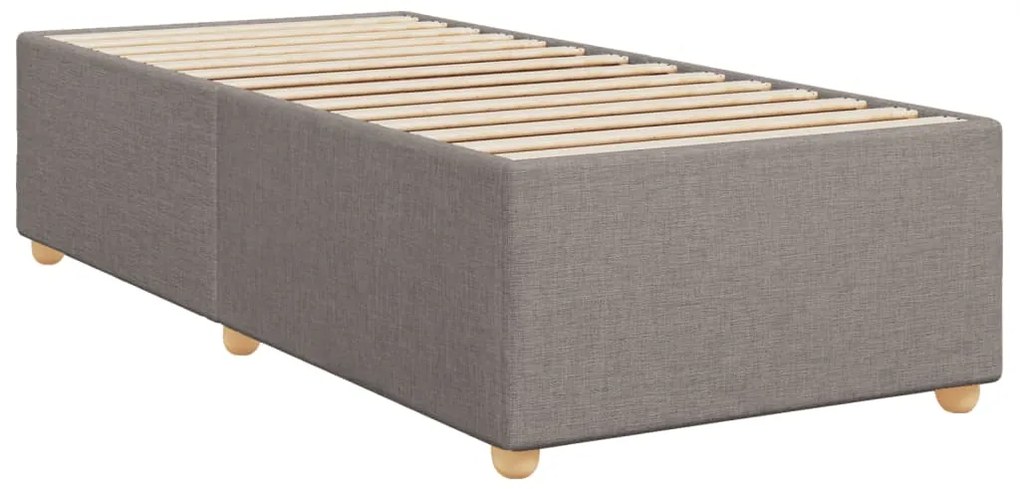 Cama com molas/colchão 80x200 cm tecido castanho-acinzentado