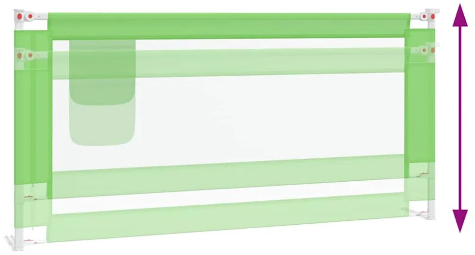 Barra de segurança p/ cama infantil tecido 190x25 cm verde
