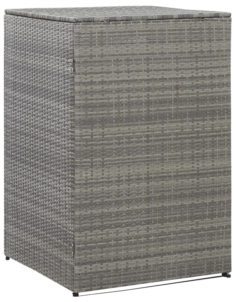 46731 vidaXL Unidade arrumação caixotes lixo 76x78x120 cm vime PE antracite