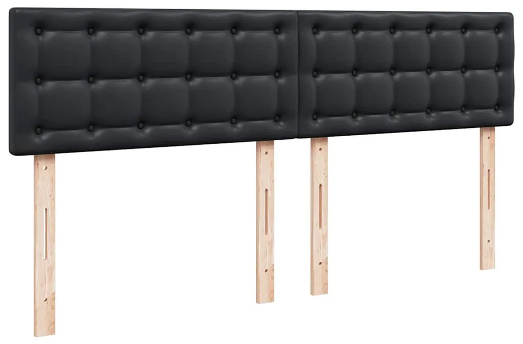 Estrutura de cama otomana com colchão 160x200 cm preta