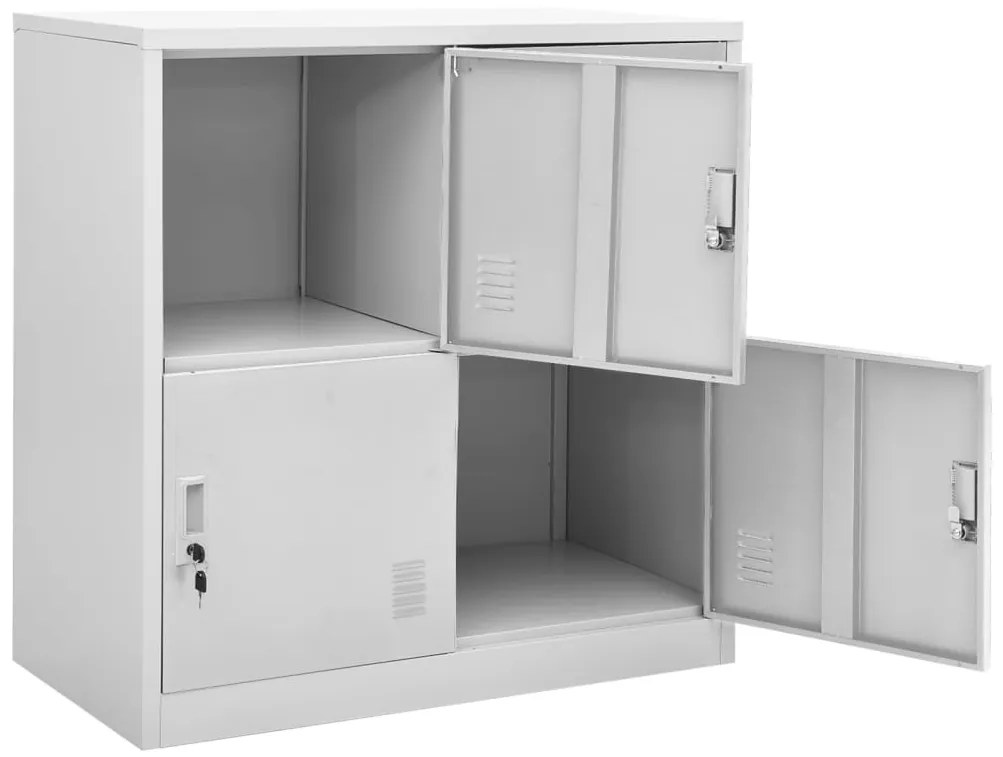 Cacifos 2 pcs 90x45x92,5 cm aço cinzento-claro