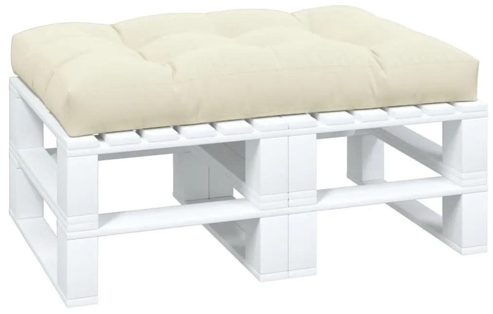 Almofadão para sofá de paletes 120x80x12 cm tecido creme