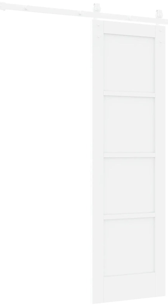 Porta Deslizante vidaXL com Conjunto de Ferragens Branca 61x198.5 cm M