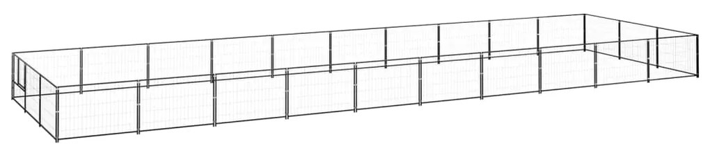 vidaXL Canil para cães 30 m² aço preto