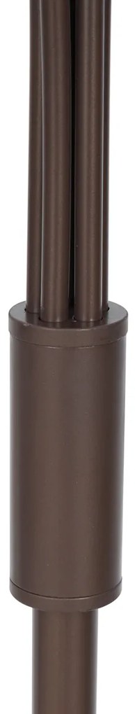 Candeeiro de pé de design bronze com vidro bronze 5 luzes - Athens Design