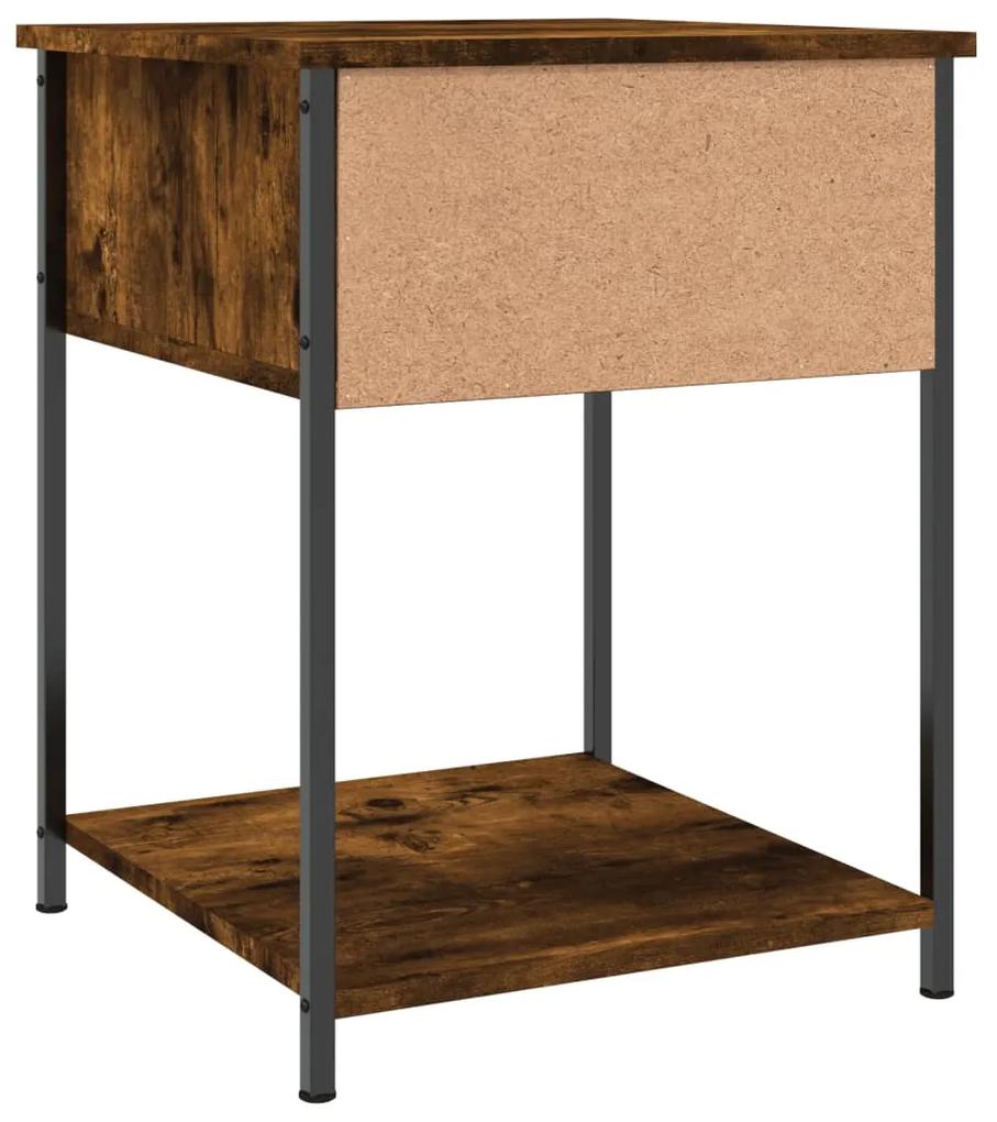 Mesa de cabeceira 44x45x58 cm derivados madeira carvalho fumado