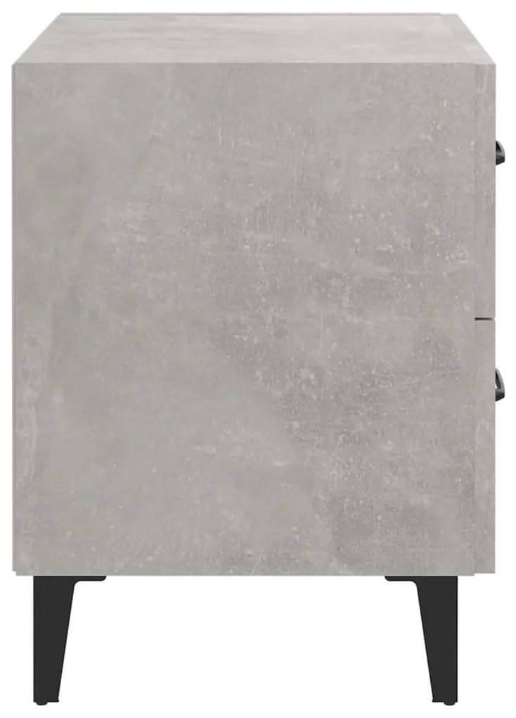 Mesas de cabeceira 2 pcs 40x35x47,5 cm cinzento cimento