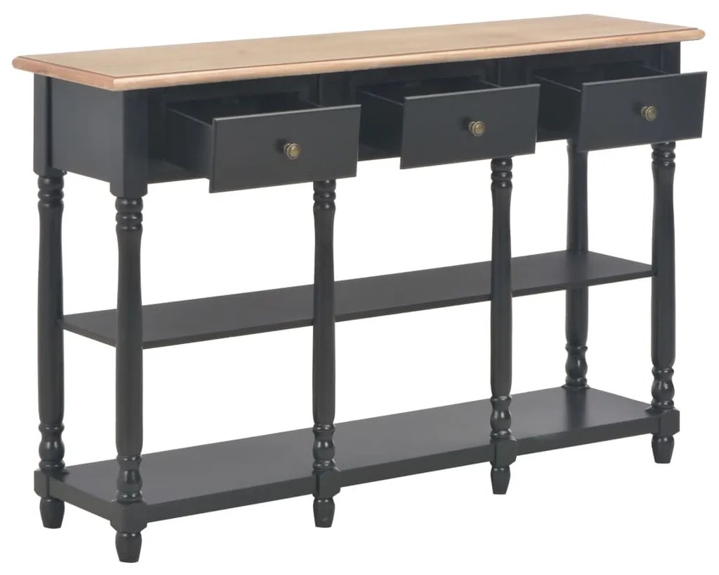 Mesa consola 120x30x76 cm MDF preto