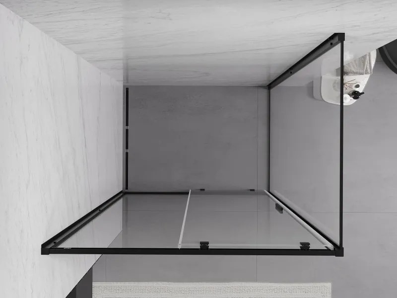Mexen Exo-S cabine de duche deslizante 120 x 90 cm, transparente, preta - 8151-120-090-70-00