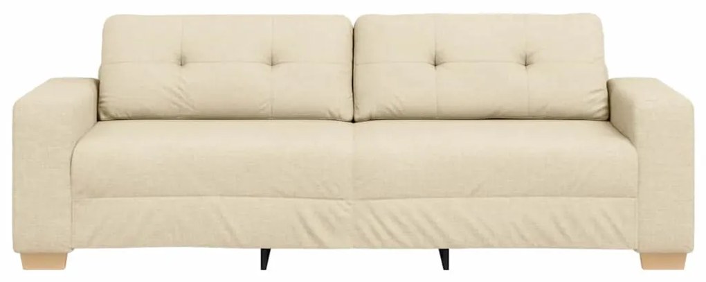 Sofá de 3 lugares vidaXL Creme 180 cm em tecido
