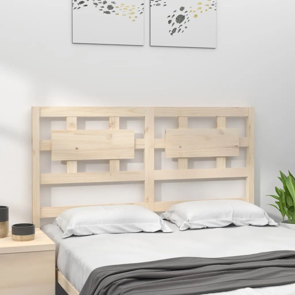 Cabeceira de cama 140,5x4x100 cm pinho maciço