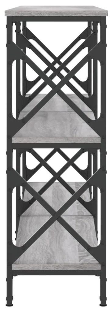 Mesa consola 156x28x80,5cm derivados de madeira cinzento sonoma