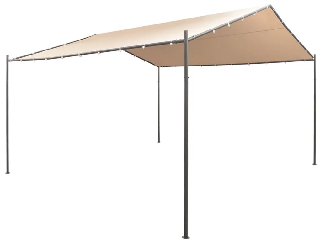 vidaXL Gazebo tenda com toldo 4x4 m aço bege