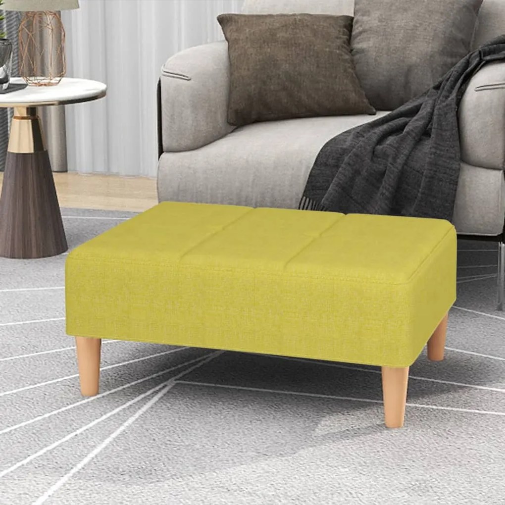 vidaXL Apoio de pés 78x56x32 cm tecido verde