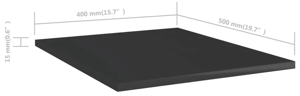 Prateleiras para estante 8 pcs 40x50x1,5cm contraplacado preto