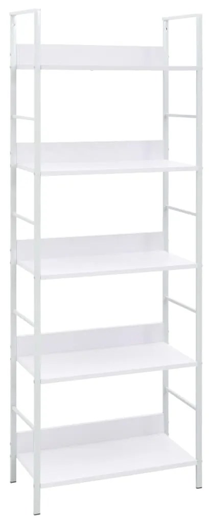 vidaXL Estante com 5 prateleiras derivados de madeira branco