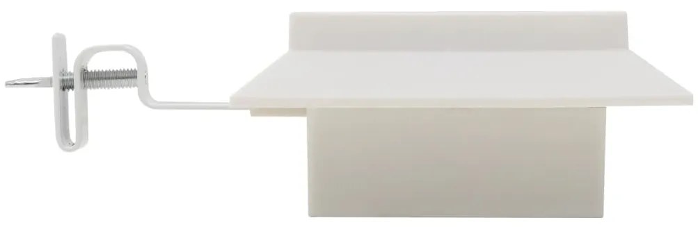 Candeeiro de exterior solar LED 6 pcs branco quadrado 12 cm