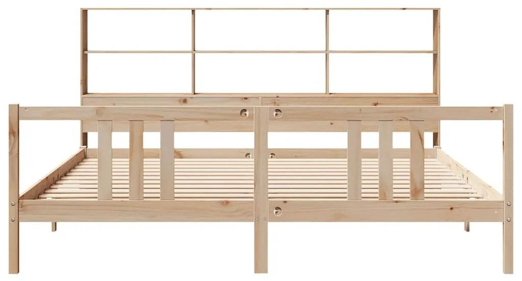 Cama com estante sem colchão 180x200 cm pinho maciço