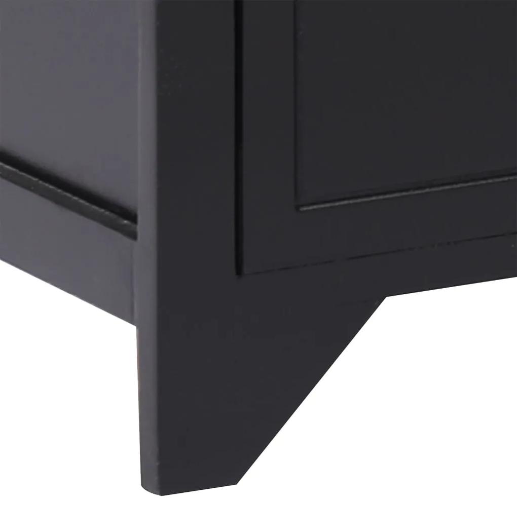 Móvel de TV 108x30x40 cm madeira paulownia maciça preto