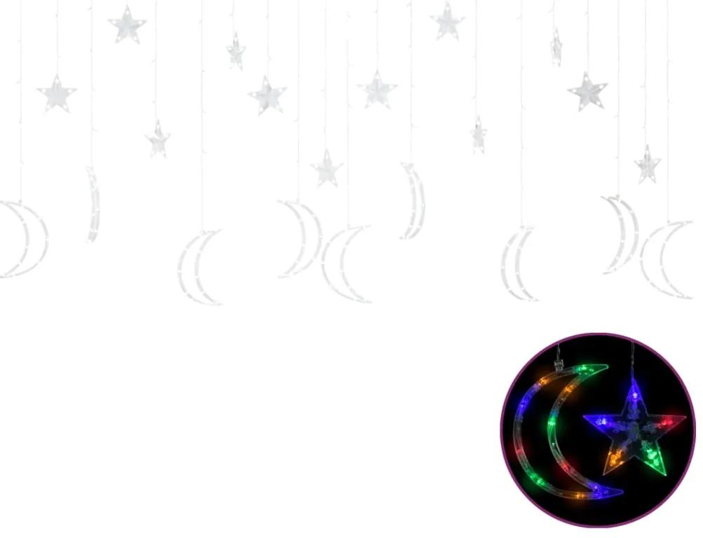 Estrelas e luas de luz c/ controlo remoto 345 LEDs colorido