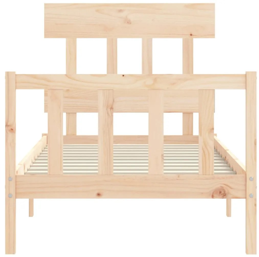 Cama sem colchão 90x200 cm madeira de pinho maciça