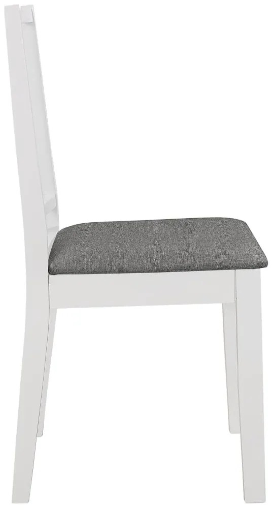 Cadeiras de jantar com almofadões 6 pcs madeira maciça branco