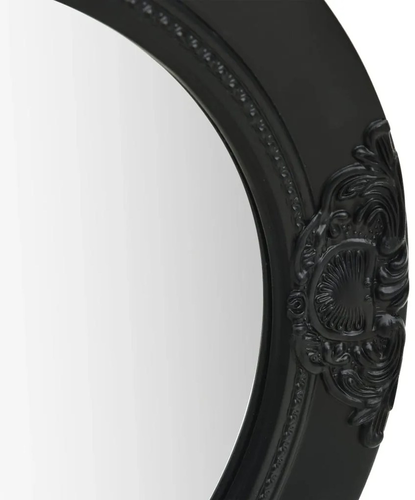 Espelho de parede estilo barroco 50 cm preto