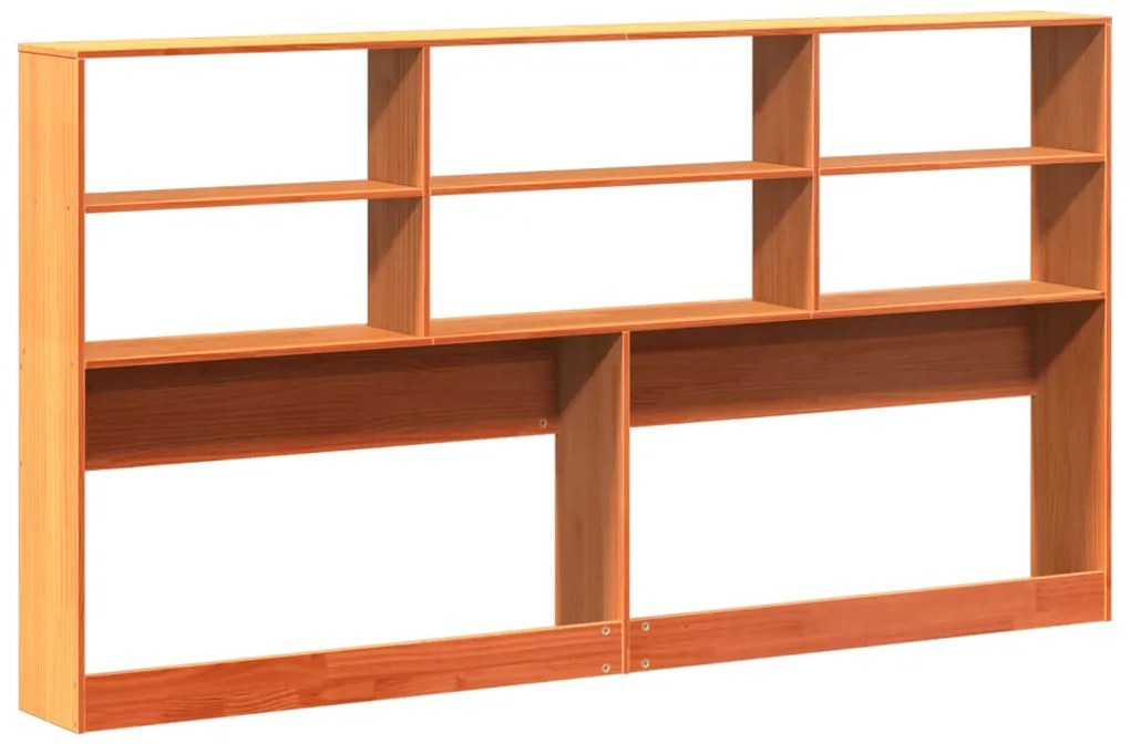 Cabeceira com arrumação 180 cm pinho maciço castanho-mel
