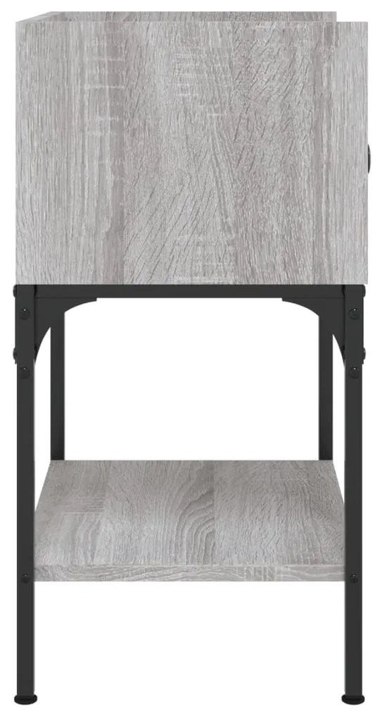 Mesas cabeceira 2pcs 40,5x31x60 deriv. madeira cinza sonoma