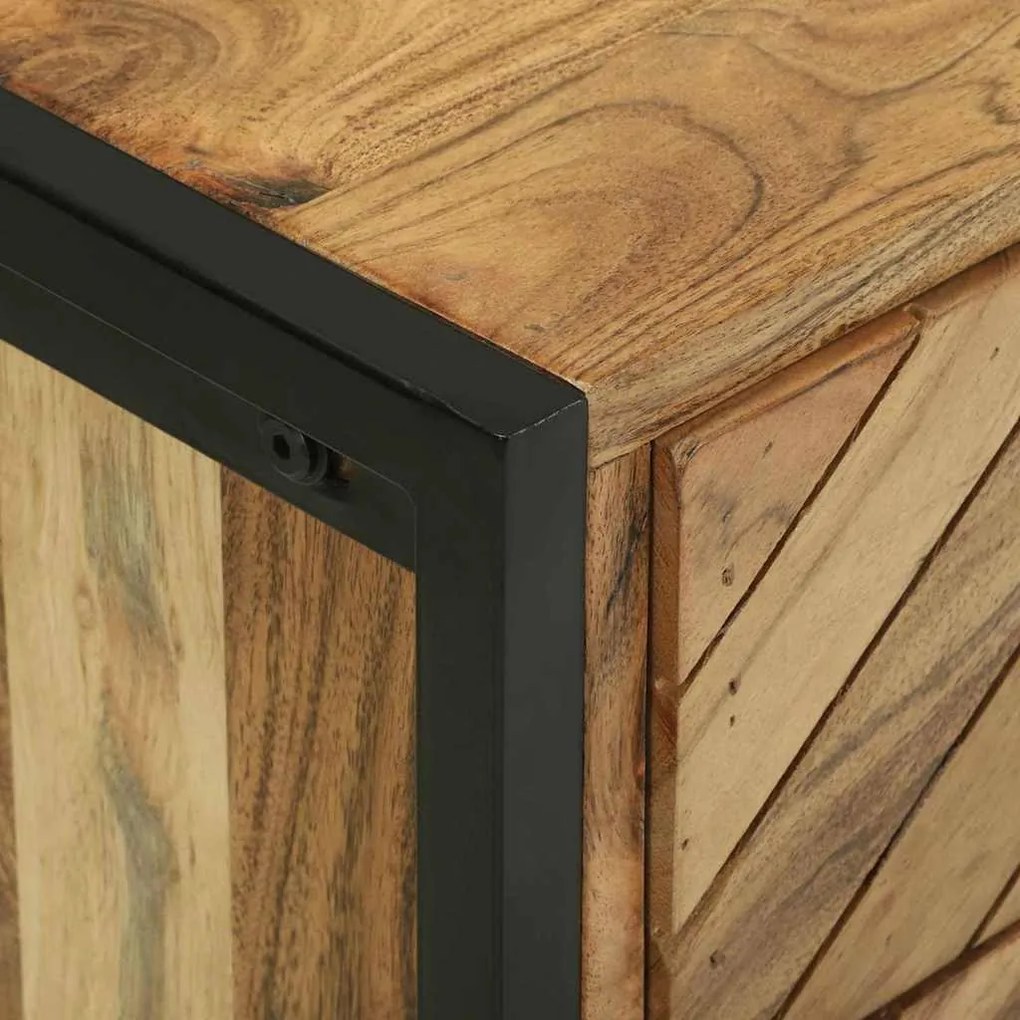 Mesa de Consola 90x35x80 cm Madeira Sólida Acácia