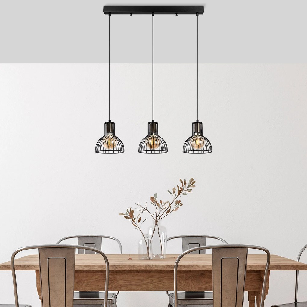 Candeeiro de Teto Vazo – Preto – 70 x 17 x 114 cm