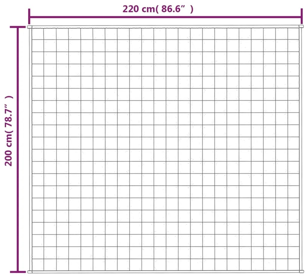 Manta pesada 9 kg 200x220 cm tecido creme-claro