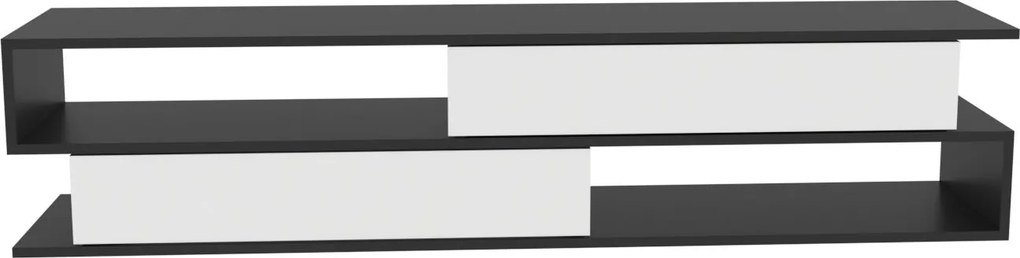 Móvel TV Cortez – Antracite e Branco – 160x35,3x38,6 cm