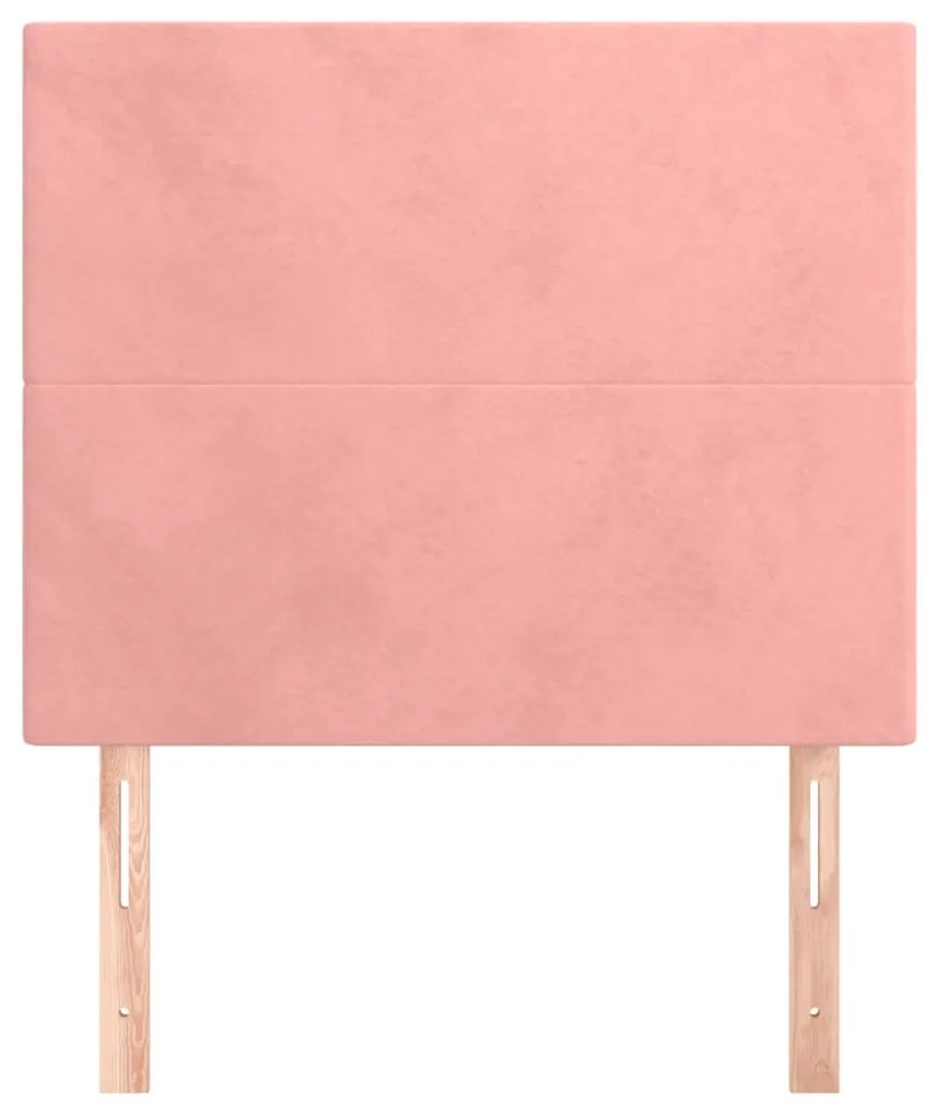 Cabeceira de cama 2 pcs veludo 90x5x78/88 cm rosa