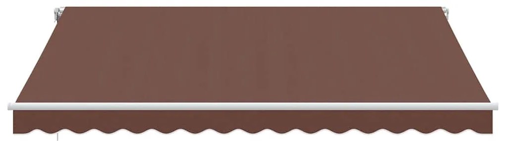 Toldo retrátil automático 400x300 cm castanho