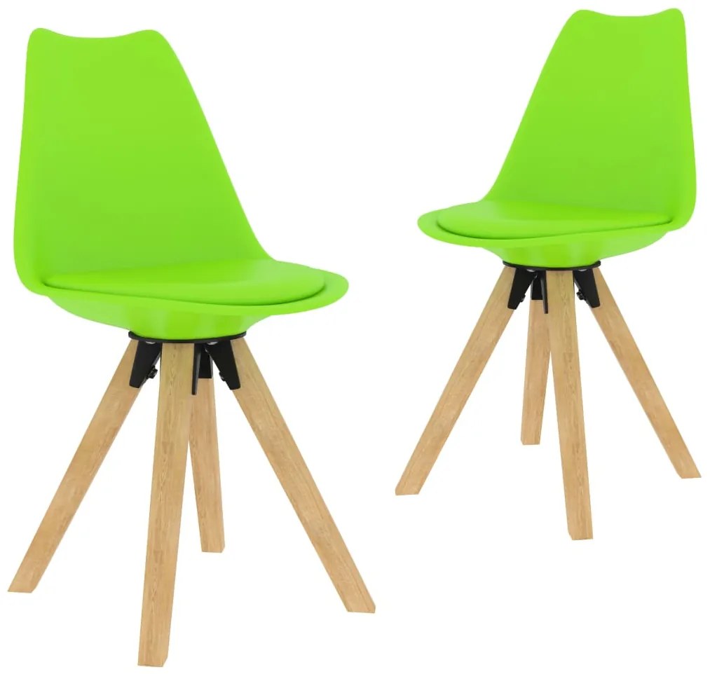 vidaXL Cadeiras de jantar 2 pcs verde