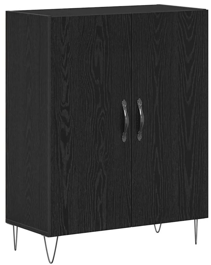 Armário Alto vidaXL Carvalho Preto 69,5x34x180 cm Madeiras de Engenhar