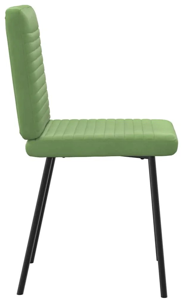 Cadeiras de jantar 2 pcs veludo verde-claro