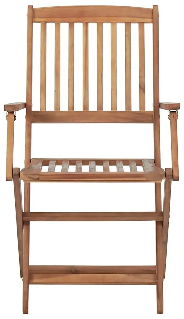 Cadeiras de exterior dobráveis c/ almofadões 8pcs acácia maciça