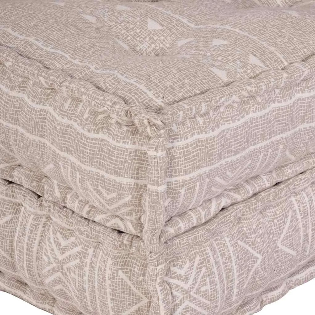 Puff Modular - Café Claro, 70x70x36 cm, Tecido