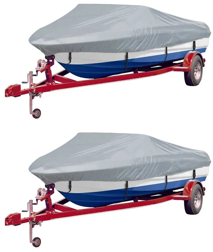 vidaXL Cobertura para barcos 2 pcs 610-671x254 cm (CxL) cinzento