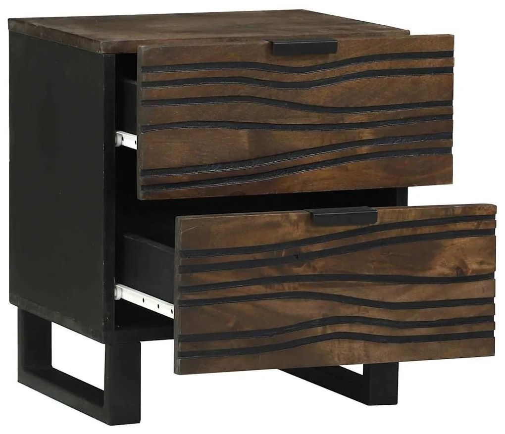 Mesa-de-cabeceira com gaveta Nogueira 40 x 33.5 x 46 cm