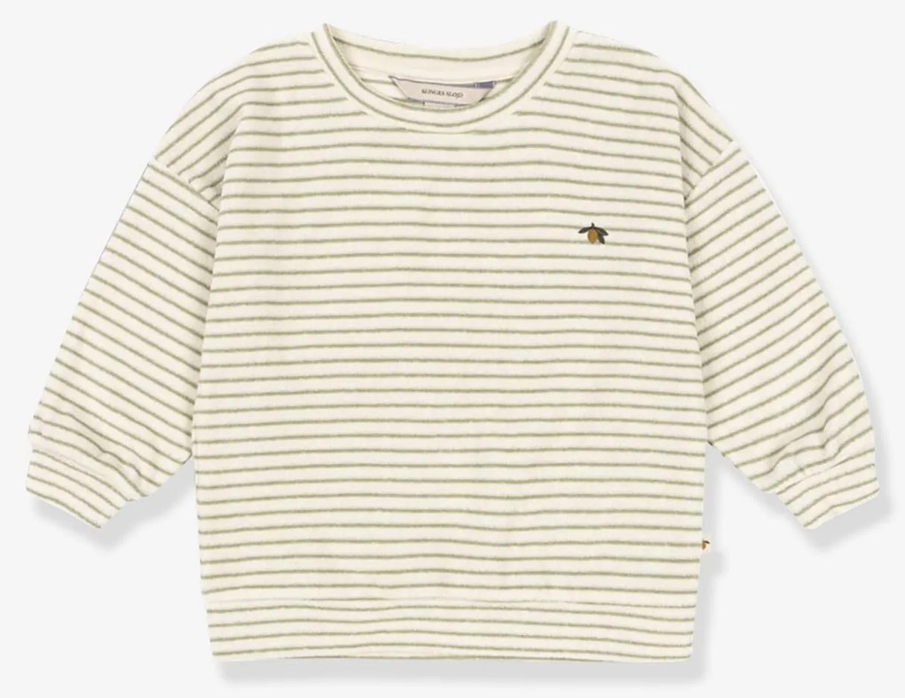 Camisola às riscas em felpa ITTY bege